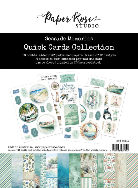 Paper Rose Seaside Memories 6x8" Quick Cards Kit