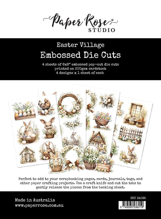 Paper Rose Studio Easter Village Embossed Die Cuts