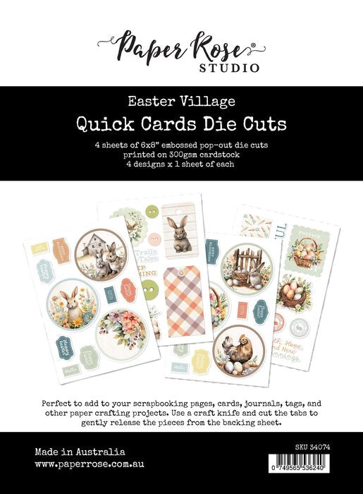 Paper Rose Studio Easter Village Quick Cards Die Cut