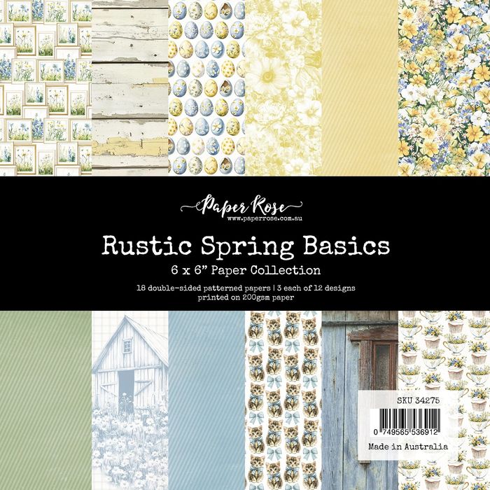 Paper Rose Studio Rustic Spring Basics 6x6 Paper Collection 34275