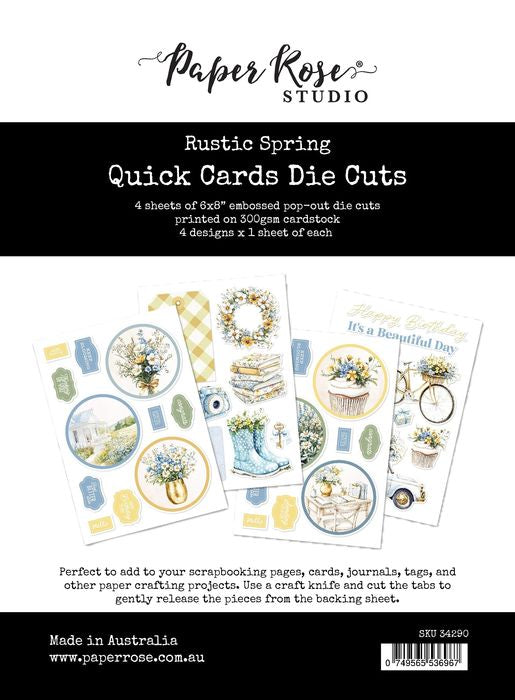 Paper Rose Studio Rustic Spring Quick Cards Die Cuts 34290