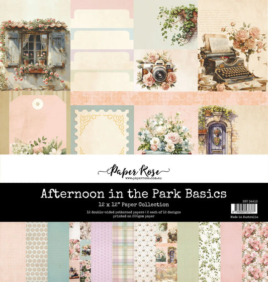 Paper Rose Afternoon in the Park Basics 12x12 Paper Collection 34413