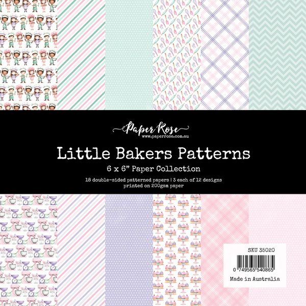 Paper Rose Little Bakers Patterns 6x6 Paper Collection 35020