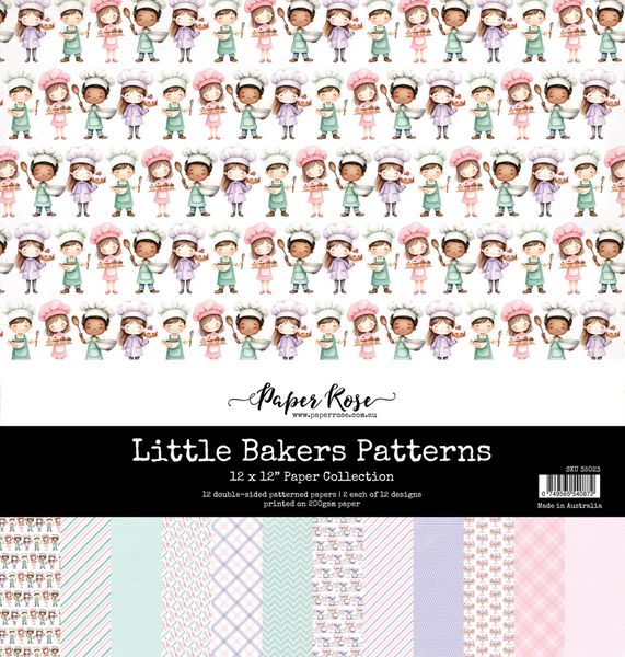 Paper Rose Little Bakers Patterns 12x12 Paper Collection 35023
