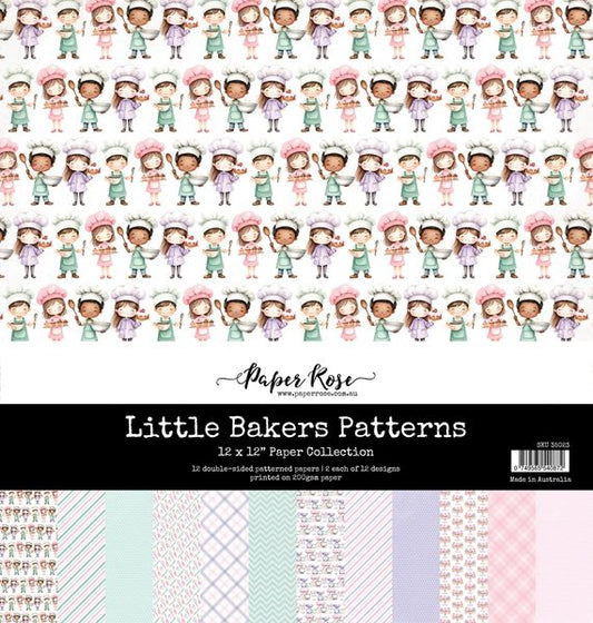 Paper Rose Little Bakers Patterns 12x12 Paper Collection 35023