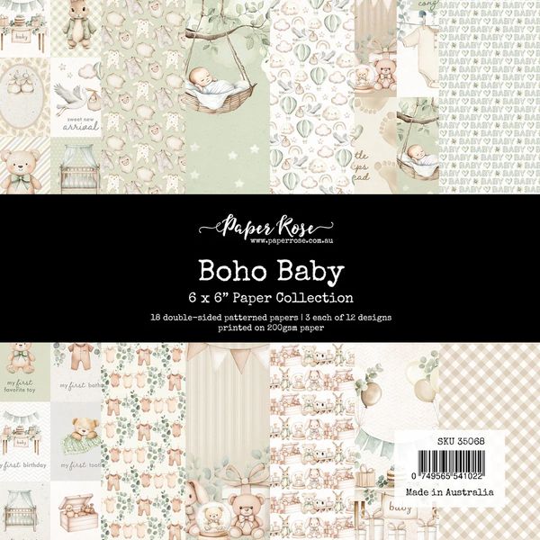Paper Rose Boho Baby 6x6 Paper Collection 35068