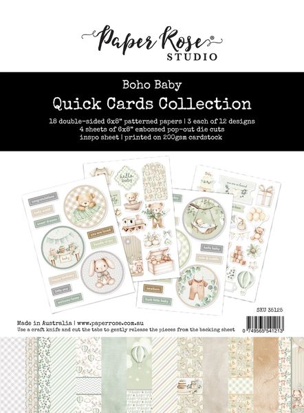 Paper Rose Boho Baby Quick Card Collection 35125