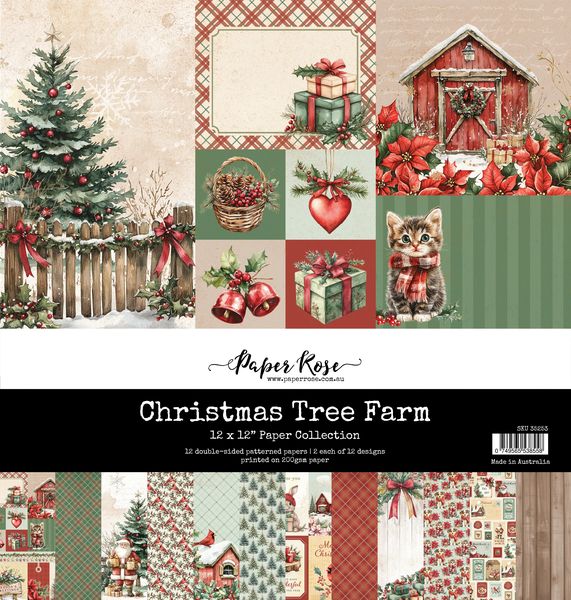 Paper Rose Christmas Tree Farm 12x 12 Paper Collection 35253