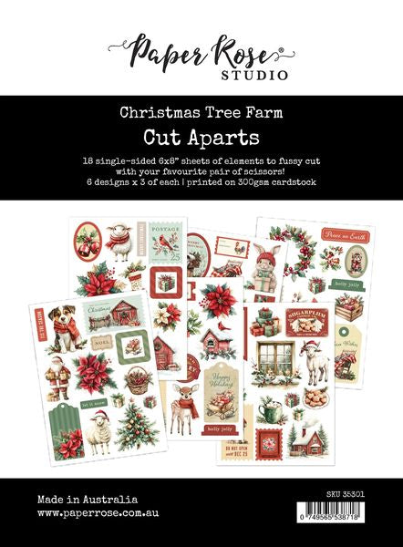 Paper Rose Christmas Tree Farm Cut Aparts 35301