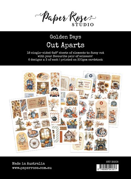 Paper Rose Golden Days Cut Aparts Paper Pack 35305