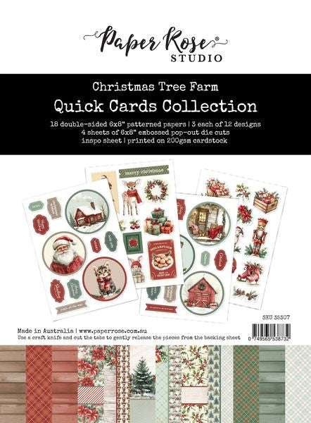 Paper Rose Christmas Tree Farm Quick Card Collection 35307