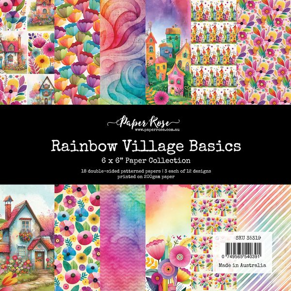 Paper Rose Rainbow Village Basics 6x6 Paper Collection 35319