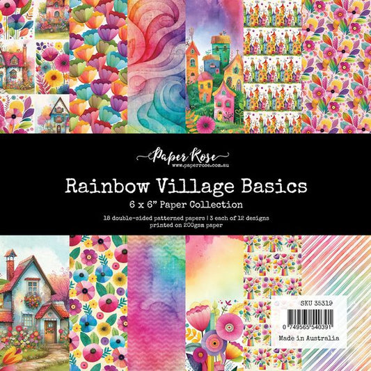 Paper Rose Rainbow Village Basics 6x6 Paper Collection 35319