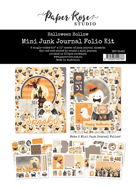 Paper Rose Halloween Hollow 8.5" x 11" Mini Junk Journal Folio Kit 35430