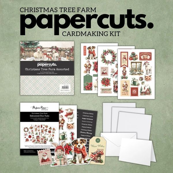 Paper Rose Christmas Tree Farm Papercuts Cardmaking Kit 35439