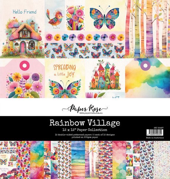 Paper Rose Rainbow Village 12x12 Paper Collection 35487