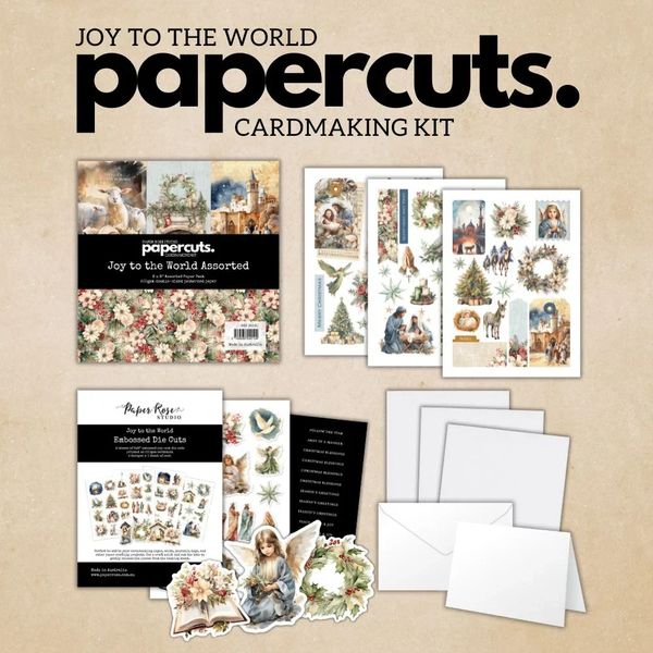 Paper Rose Studio Joy to the World Papercuts Cardmaking Kit