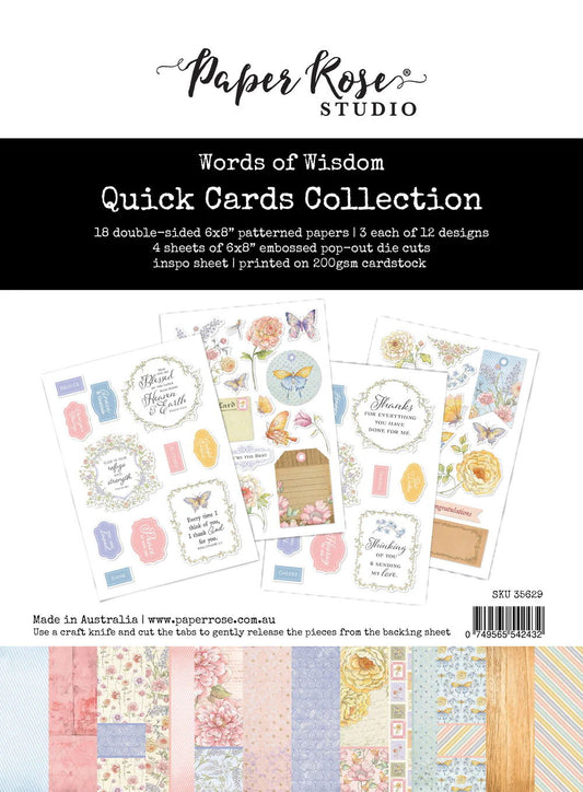 Paper Rose Words of Wisdom 6x8" Quick Cards Kit