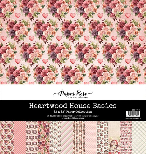 Paper Rose Heartwood House Basics 12x12 Paper Collection