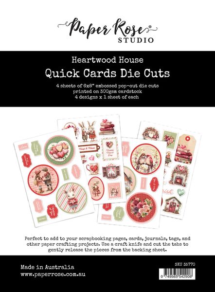 Paper Rose Heartwood House 6x8" Quick Cards Die Cuts