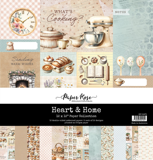 Paper Rose Heart & Home 12x12 Paper Collection