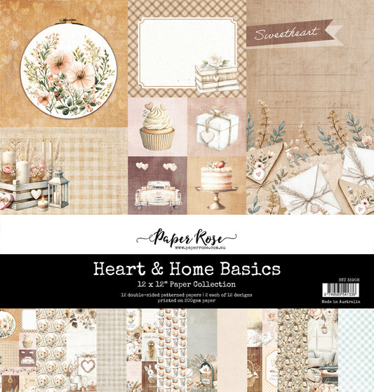 Paper Rose Heart & Home Basics 12x12 Paper Collection