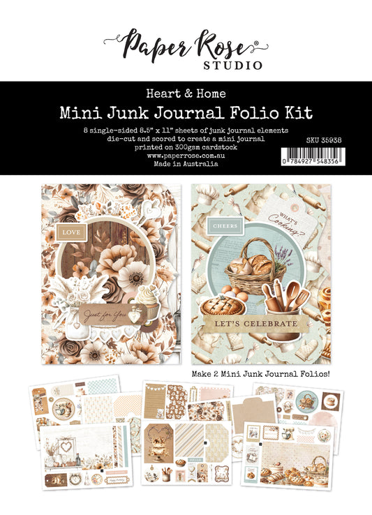 Paper Rose Heart & Home 8.5x11" Mini Junk Journal Folio Kit