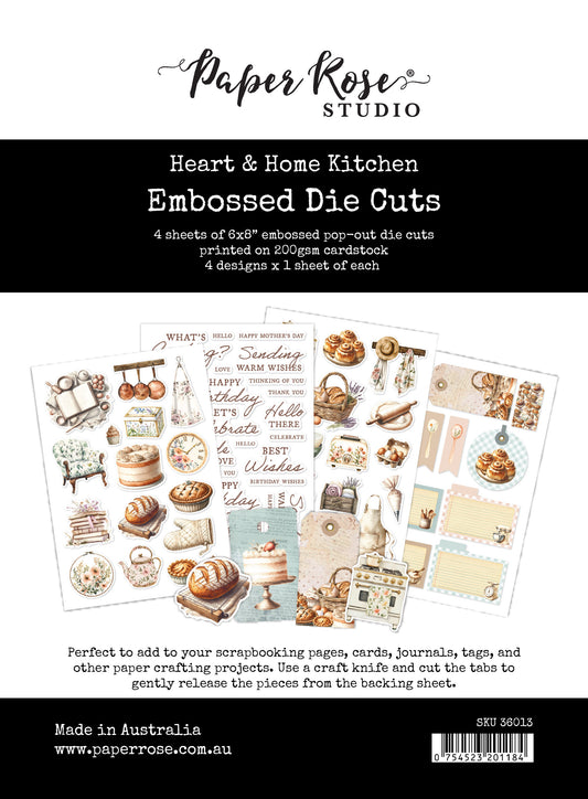 Paper Rose Heart & Home Kitchen 6x8 Embossed Die Cuts