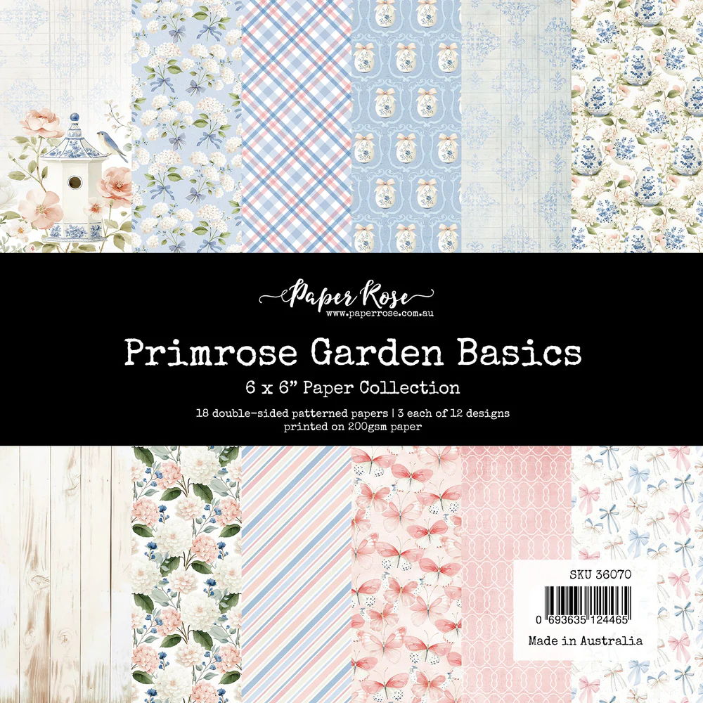 Paper Rose Primrose Garden Basics 6x6 Paper Collection
