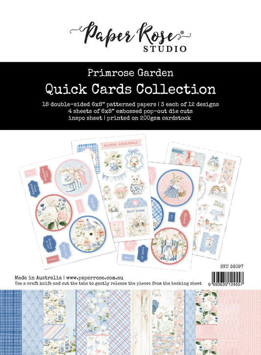 Paper Rose Primrose Garden 6x8" Quick Cards Kit