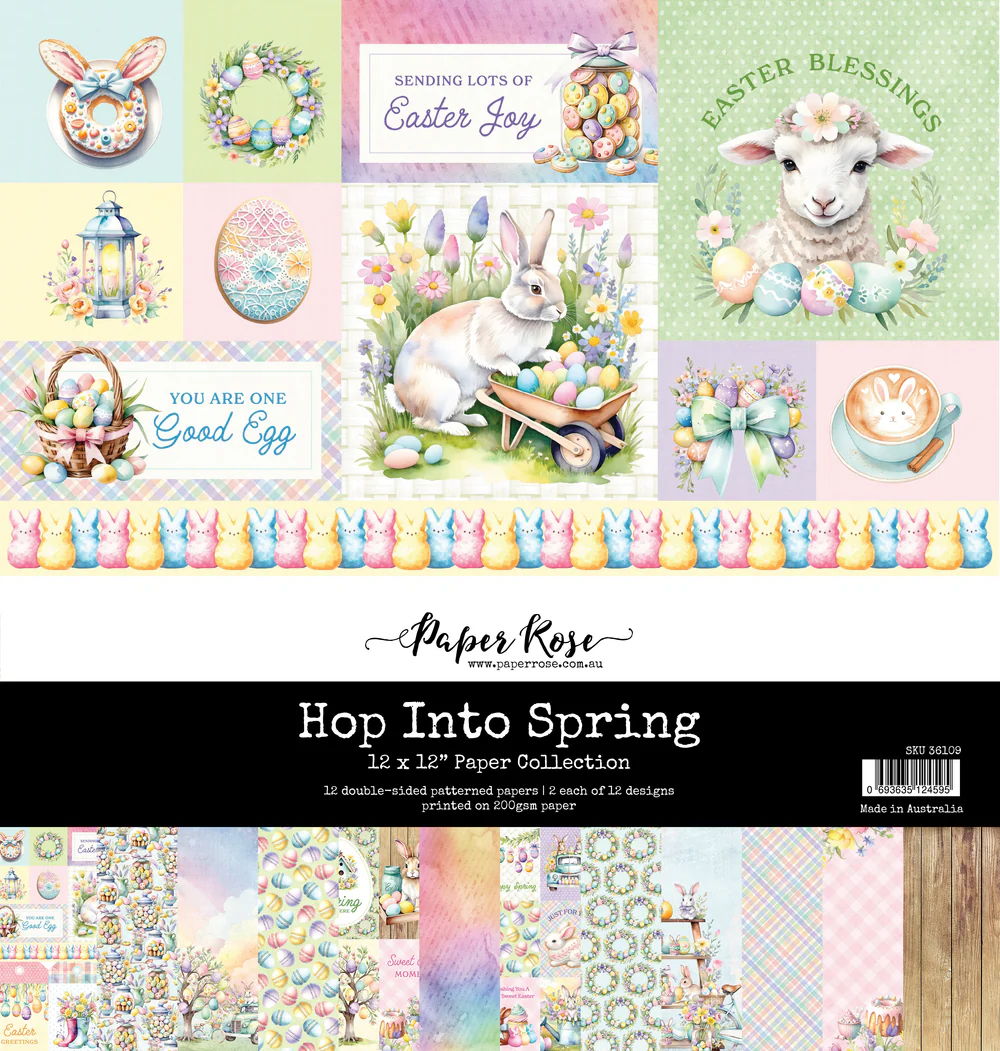 Paper Rose Hop Into Spring 12x12 Paper Collection