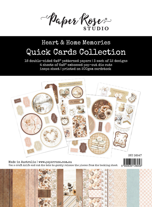 Paper Rose Heart & Home Memories 6x8 Quick Cards Kit
