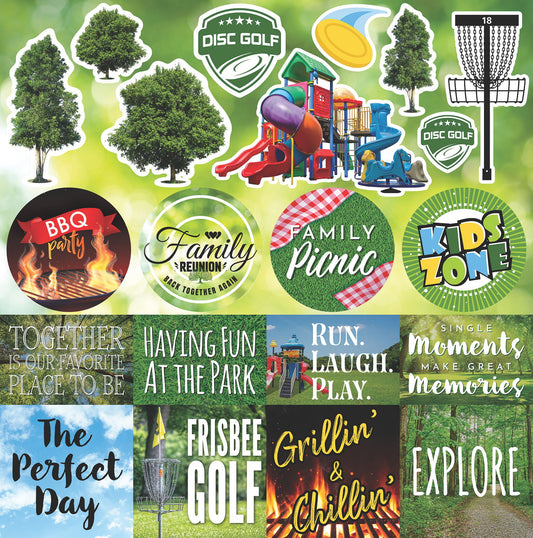 Reminisce The Park 12x12 Sticker