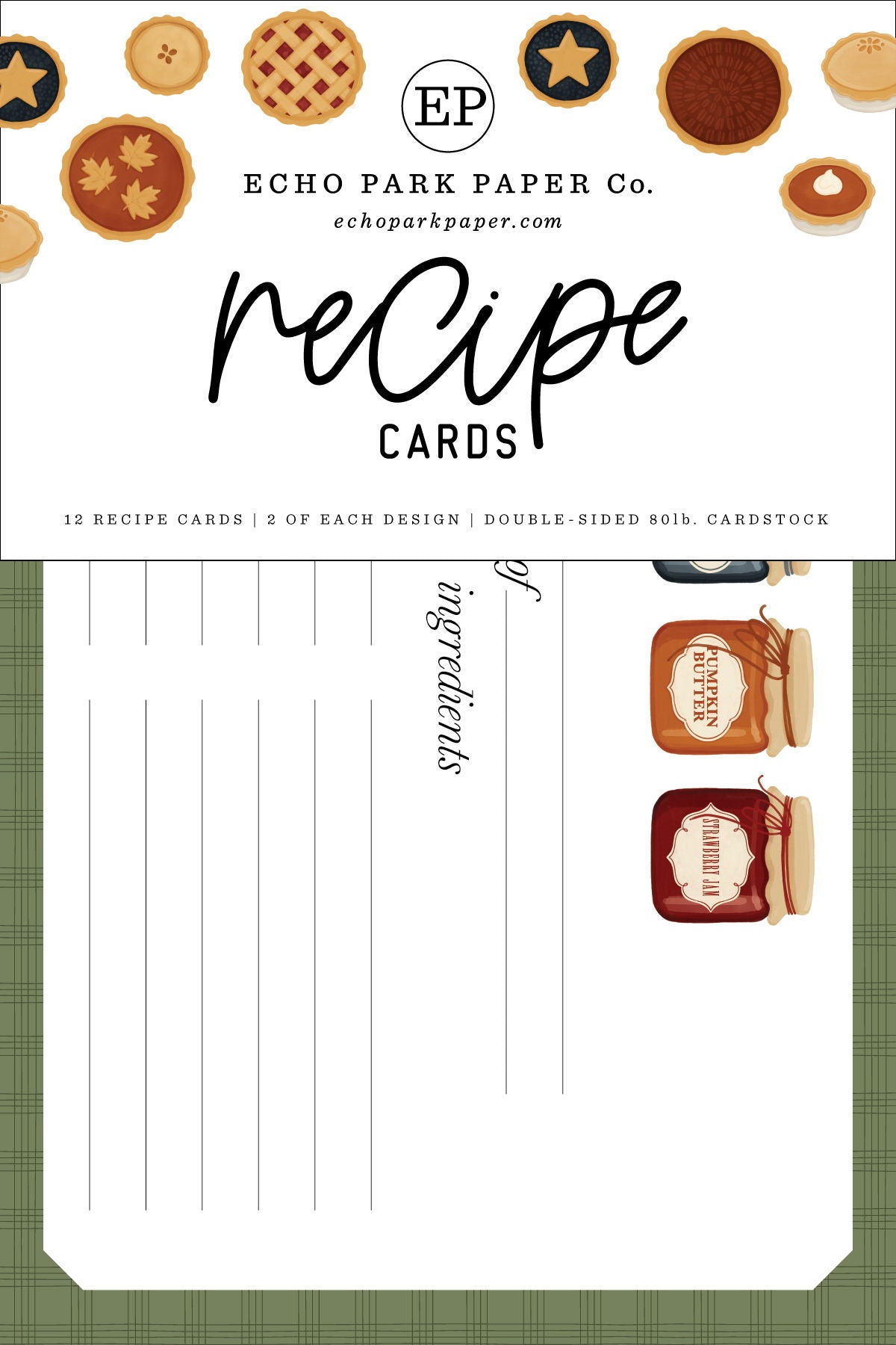 Echo Park Americana Recipe Cards