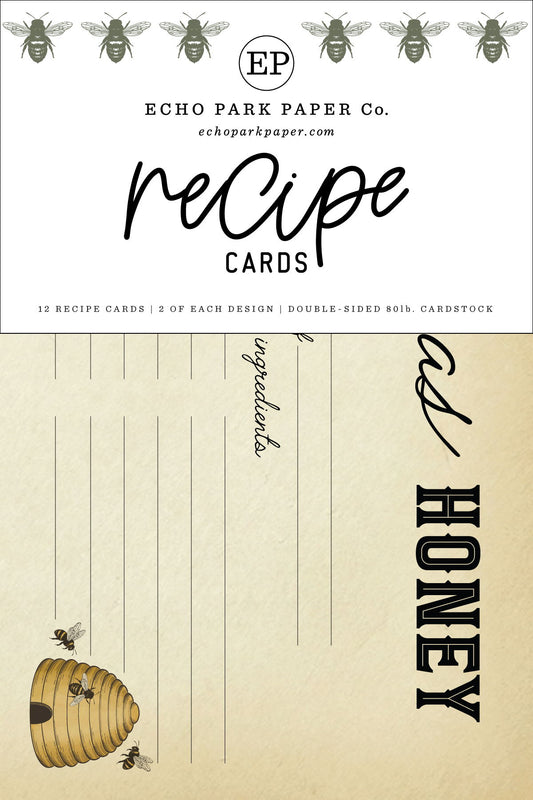 Echo Park Honey Bee Recipe Cards