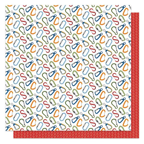 Rock Climbing Double-Sided Cardstock 12"X12"-Carabiners