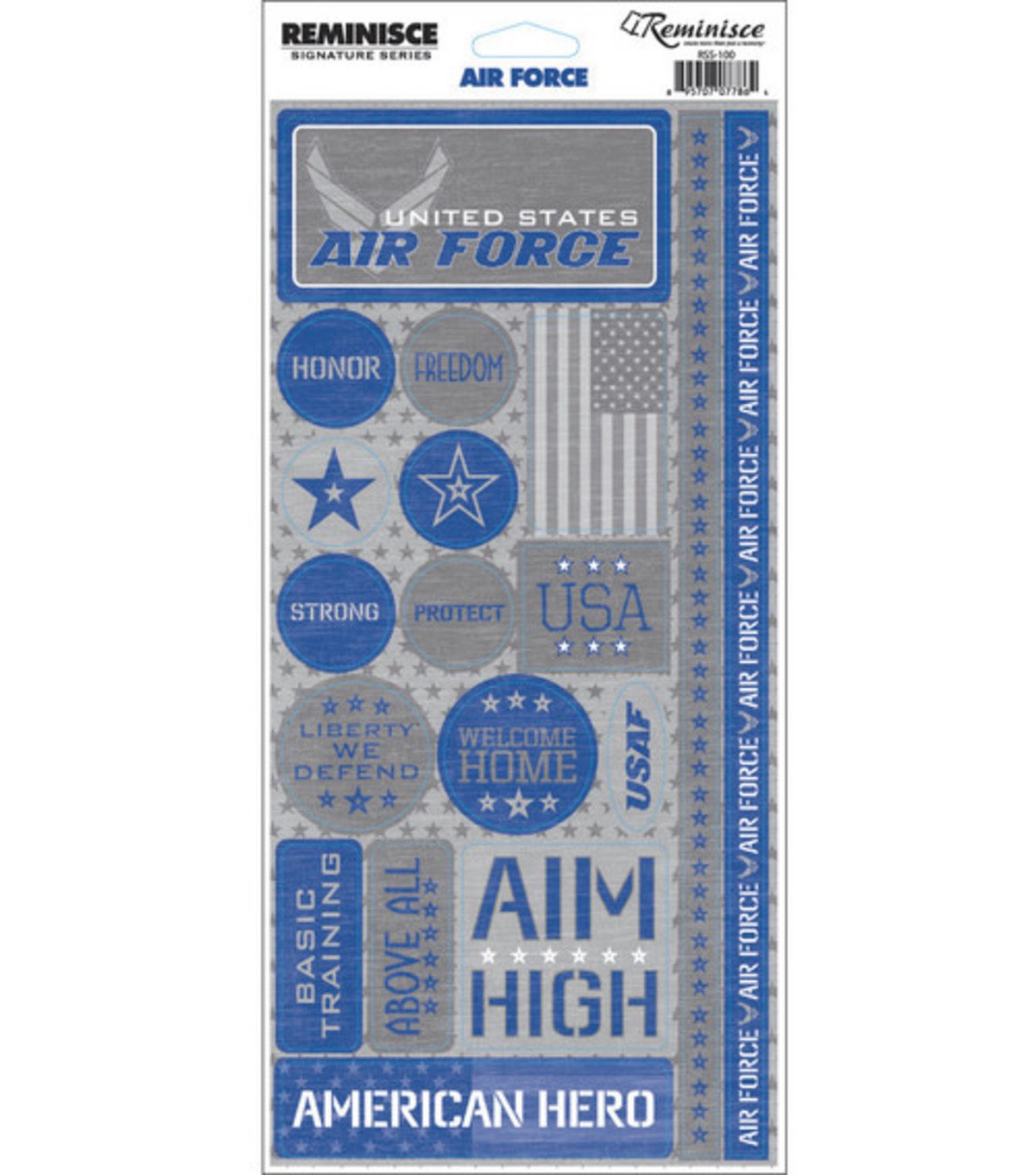 Reminisce Air Force Phrase Stickers