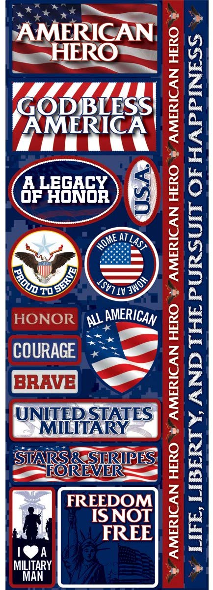 Reminisce American Hero Cardstock Sticker