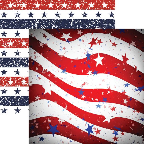 Reminisce Red White and Blue: Home of the Free DS Paper (1 Sheet)