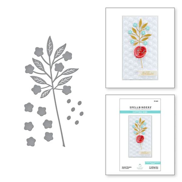 Spellbinders Sealed Flowers Etched Dies from the Sealed by Spellbinders Collection
