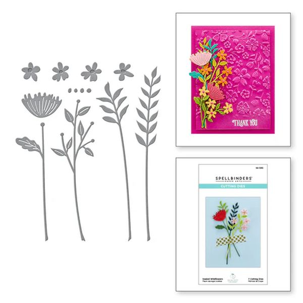 DISC - Spellbinders Floral Reflection: Sealed Wildflowers Etched Dies