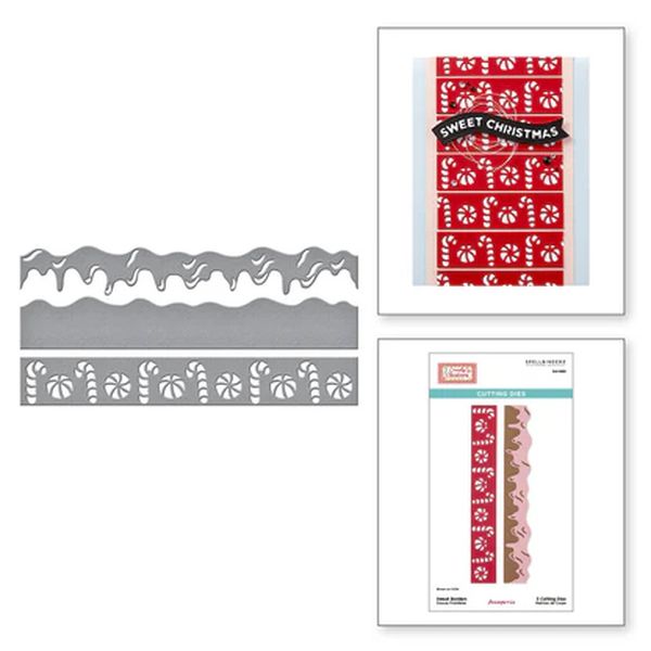 SpellbindersSweet Borders Etched Dies from the Candy Christmas Collection by Stamperia