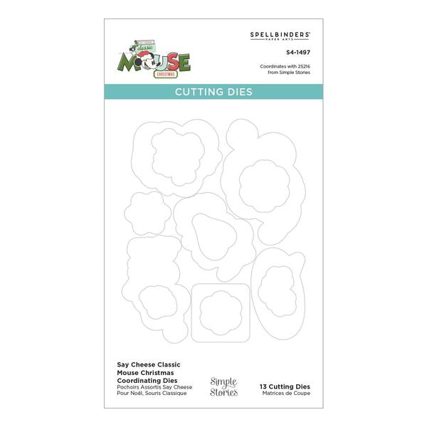 Spellbinders Etched Dies for Say Cheese Classic Mouse Christmas Coordinating Stamp Set