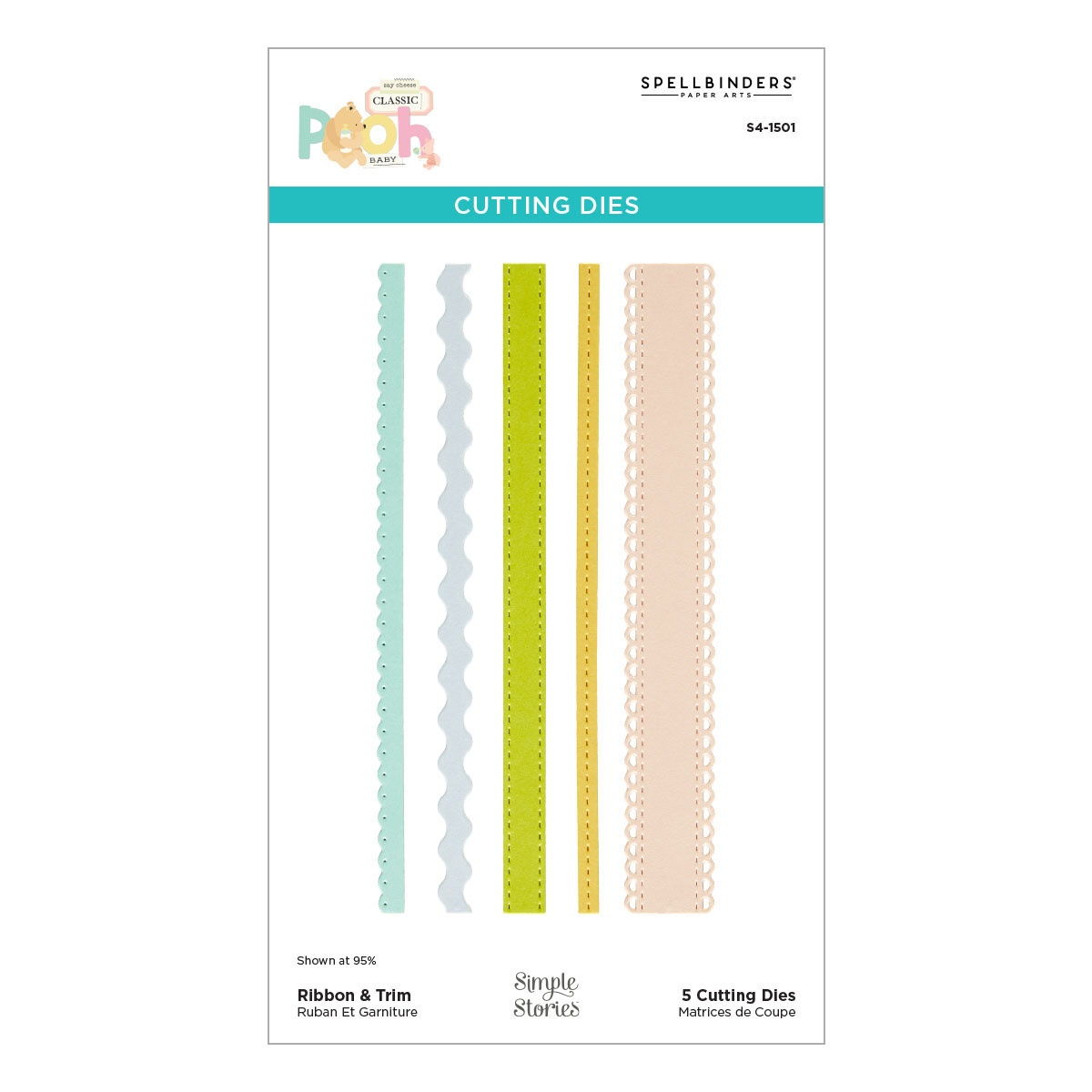 Etched Dies From Say Cheese Classic Pooh Baby-Ribbon & Trim
