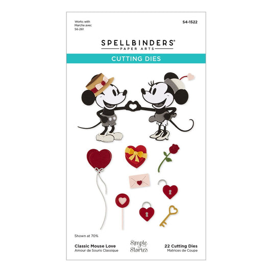 Spellbinders Etched Dies From Say Cheese Classic Mouse-Love