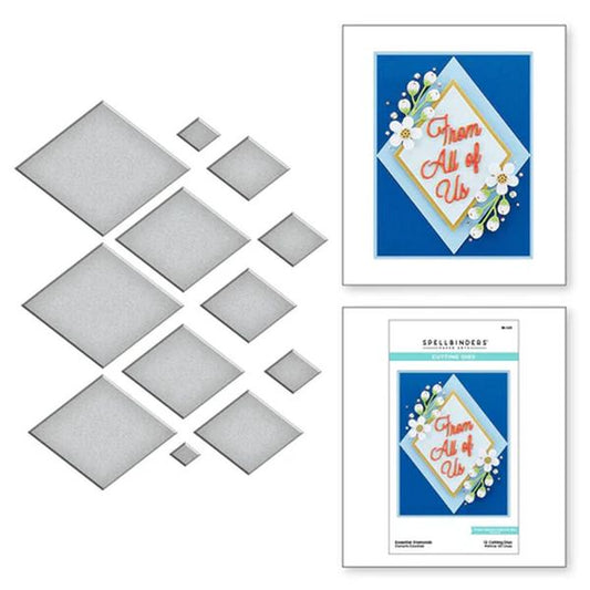 Spellbinders Essential Diamonds Etched Dies from the Glimmer Greetings Collection