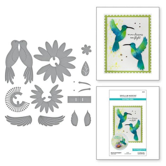 Spellbinders Pop-Up Hummingbird Etched Dies from the Bibi's Hummingbirds Collection