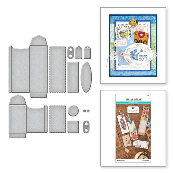 Spellbinders Mini Envelopes 1 Etched Dies from the Flea Market Finds Collection by Cathe Holden