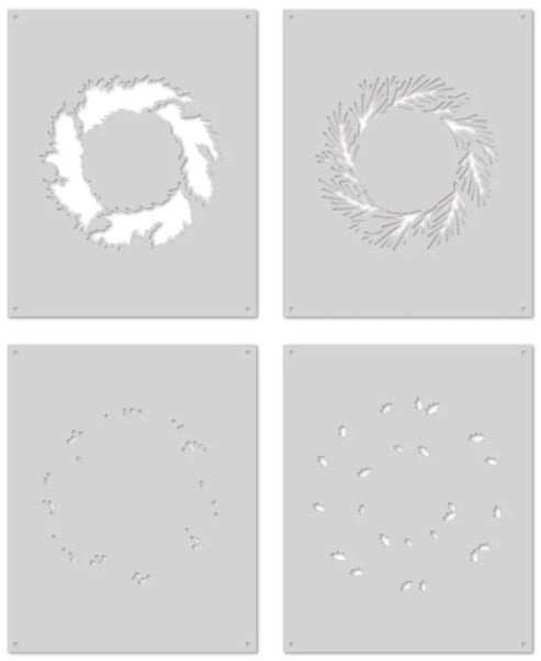 Hero Arts Color Layering Wreath Stencils