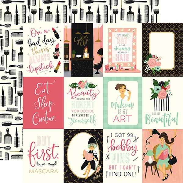 Salon 3x4 Journaling Cards (1 Sheet)